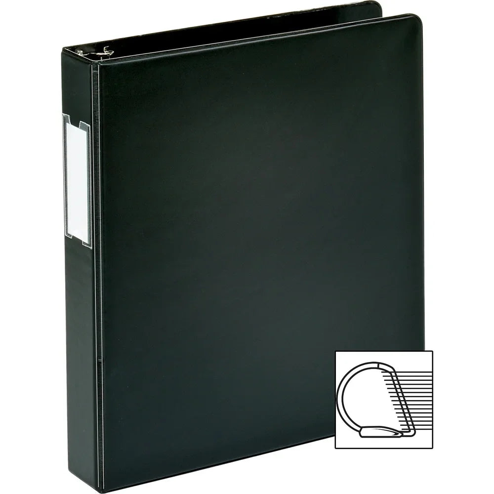 Slanted D-Ring Binder with Label Holder 1-1/2 Inch Capacity Gap-Free Rings Interior Pockets Easy Access Perfect Reports