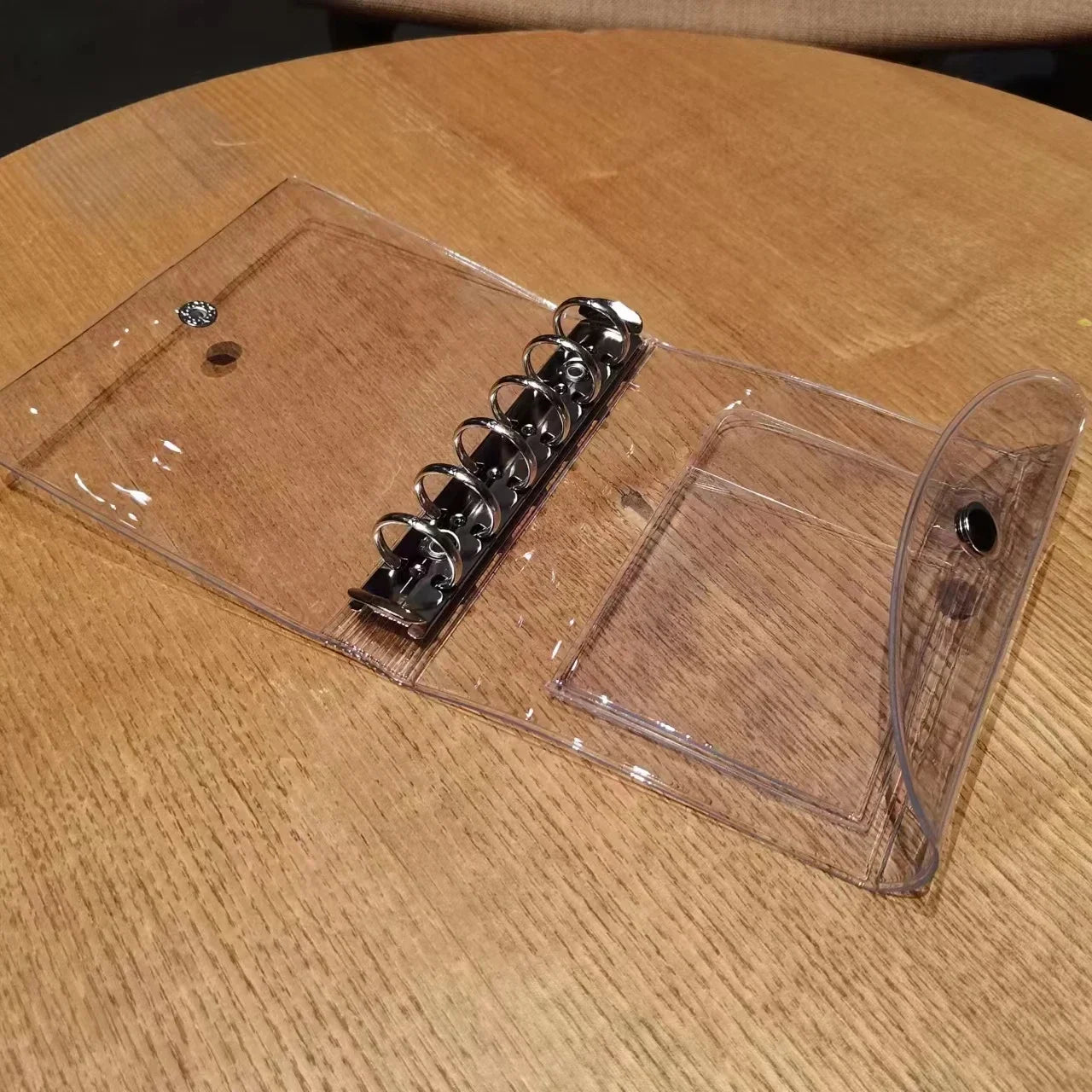 A7 Transparent PVC Loose Leaf Notebook Cover Planner Agenda Organizer Diary Portable 6 Ring Binder 2023 New