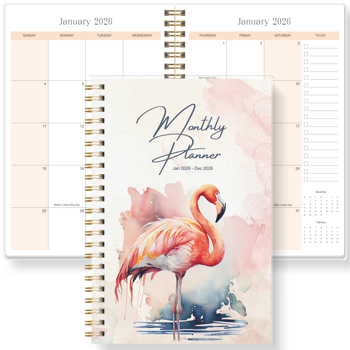 2026 A5 Monthly Planner, Modern Cover,Academic Agenda with Notes&To Do List,Perfect for Productivity,Time Management,Great Gift