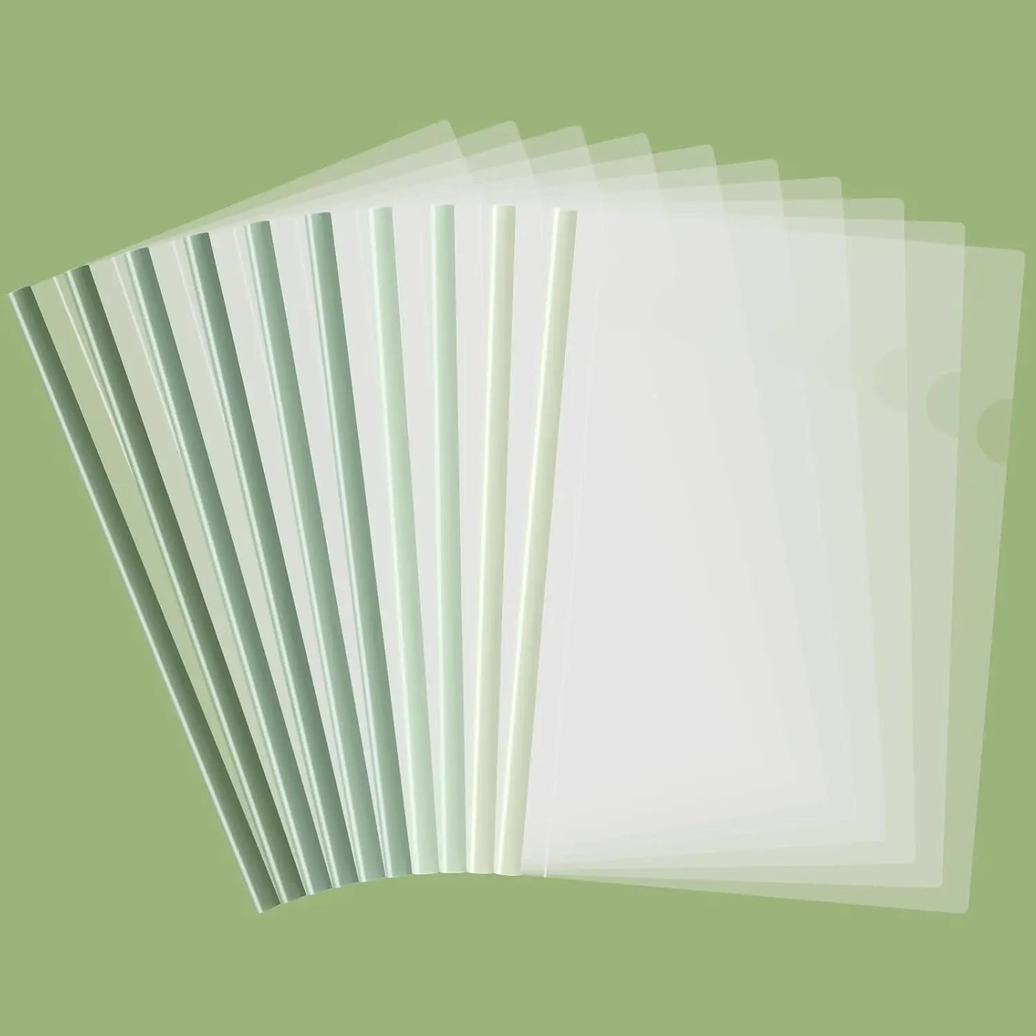 10 Pcs Clear Report Covers with Sliding Bar, Project Folders for A4 and Letter Size Paper, Resume Folder Presentation Binder